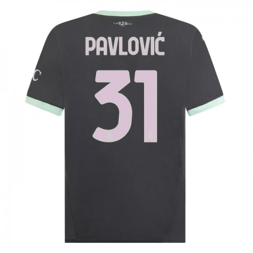 Fußball Trikot AC Mailand Pavlovic 31 Ausweich 2024-25 Fußball Trikot AC Mailand Pavlovic 31 Ausweich 2024-25